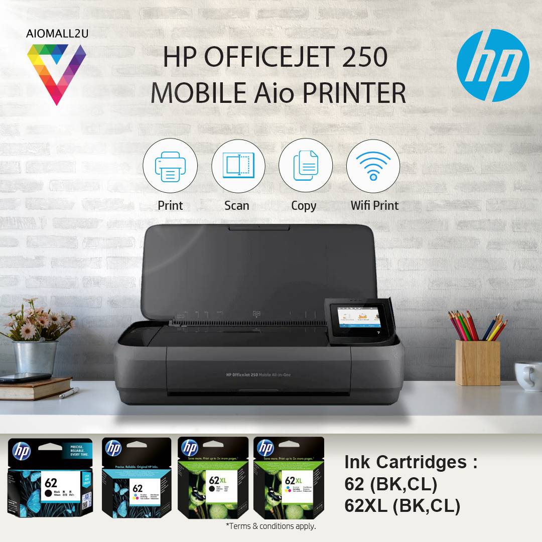 HP OfficeJet 250 Mobile All-in-One Printer (Print, Scan, Copy