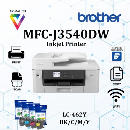 BROTHER MFC-J3540DW Inkjet Printer (COLOR, A3, WIFI, DUPLEX, PRINT ...